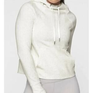 Athleta Stadium Hoodie Women's XXS Grey Pullover‎ Sweatshirt Neutral Athleisure